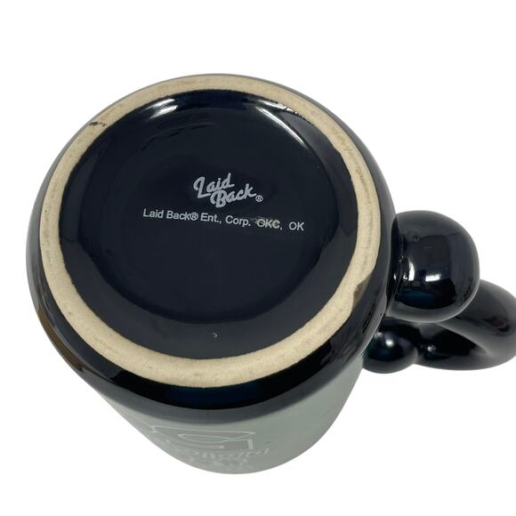 "How Did I Get To Be 50" Black Green Ceramic Coffee Mug 50th Birthday Mug GUC - Picture 4 of 5